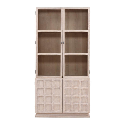 Henry & Mason - Fordd Whitewashed Elm Wood Storage Cabinet with Shelves - DV7085 veiw 2