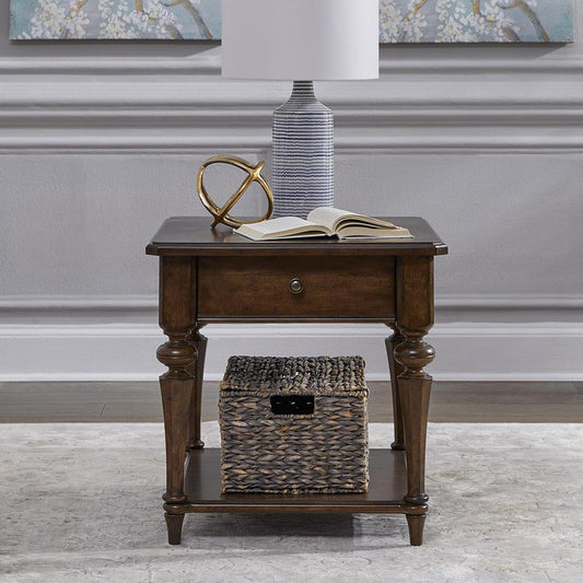 Henry & Mason - Forest Way Drawer End Table in Satin Cherry - AFA02959 view 1