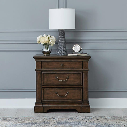 Henry & Mason - Forest Way Nightstand with Charging Station in Satin Cherry - AFA02927 view 1