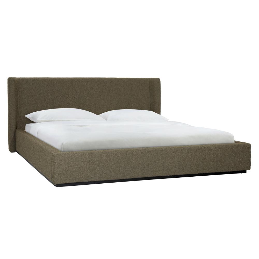 Henry & Mason - Fornell Birchwood Eastern King Bed with Olive Green Boucle Upholstery - DV7348 veiw 1
