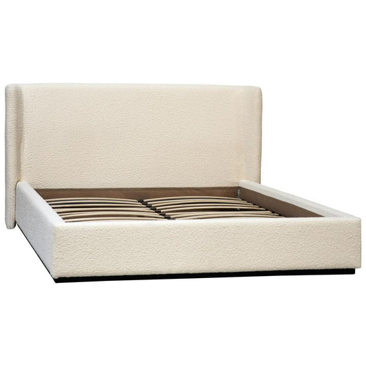 Henry & Mason - Fornell Birchwood Queen Bed with Cream Boucle Upholstery - DV7349 veiw 1