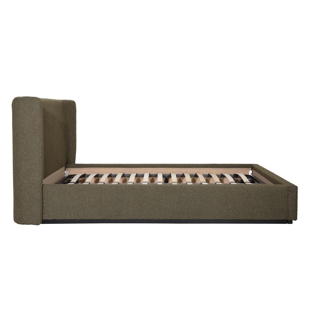 Henry & Mason - Fornell Birchwood Queen Bed with Olive Green Boucle Upholstery - DV7350 veiw 3