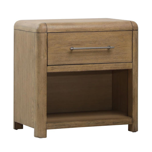 Henry & Mason - Franco Rubberwood Nightstand in Natural Oak Veneer - DV7211 veiw 1