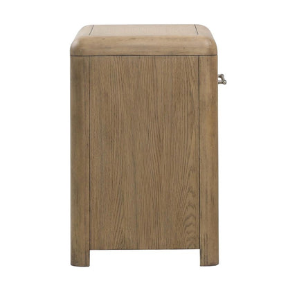 Henry & Mason - Franco Rubberwood Nightstand in Natural Oak Veneer - DV7211 veiw 3