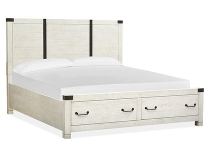 Henry & Mason  -  Fulton Hollow Alabaster King Panel Storage Bed  - AFA00887 view 1