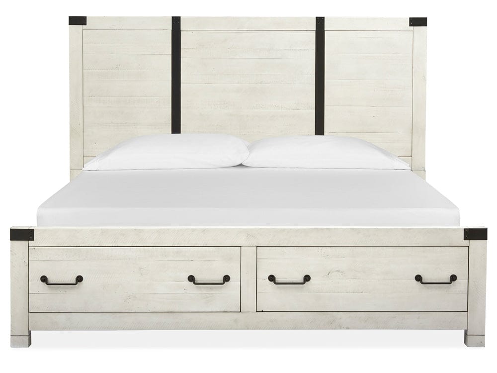 Henry & Mason  -  Fulton Hollow Alabaster King Panel Storage Bed  - AFA00887 view 3