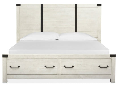 Henry & Mason  -  Fulton Hollow Alabaster King Panel Storage Bed  - AFA00887 view 3
