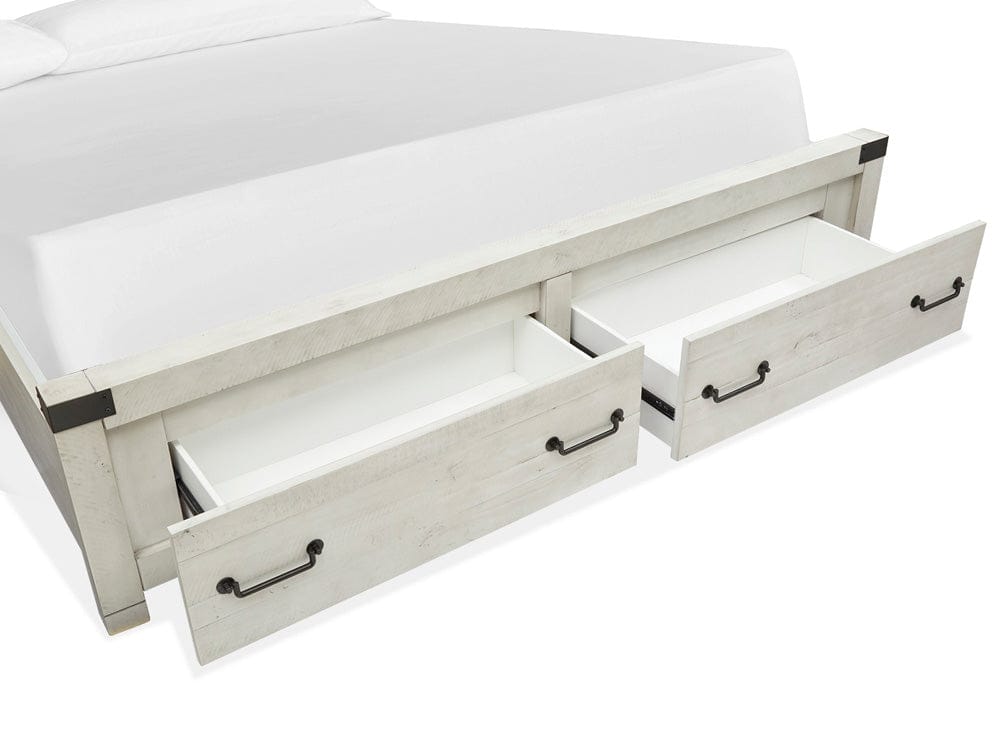 Henry & Mason  -  Fulton Hollow Alabaster King Panel Storage Bed  - AFA00887 view 6
