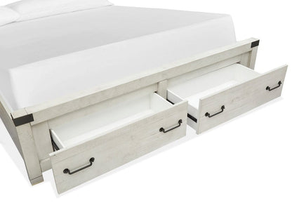 Henry & Mason  -  Fulton Hollow Alabaster King Panel Storage Bed  - AFA00887 view 6