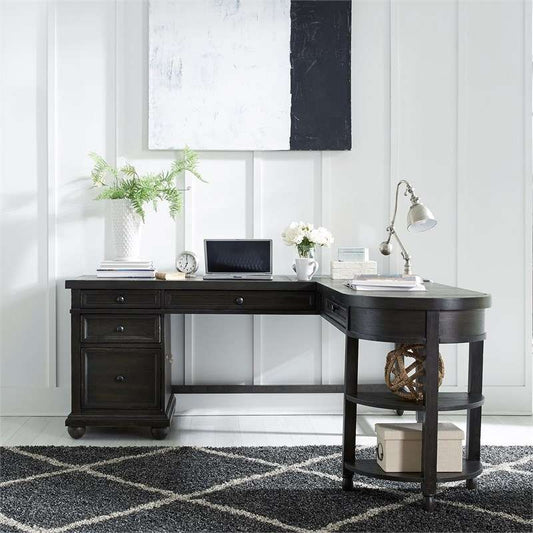 Henry & Mason - Gathering Place Opt L Shaped Desk Set in Chalkboard - AFA03944 view 1