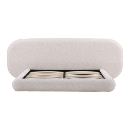 Henry & Mason - Georgie Solid Hardwood Eastern King Bed with Snow White Boucle Fabric - DV7357 veiw 2