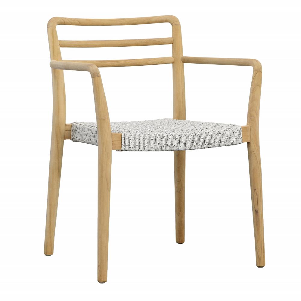 Henry & Mason - Gia Teak Wood Dining Chair with White Rope - DV7027 veiw 1