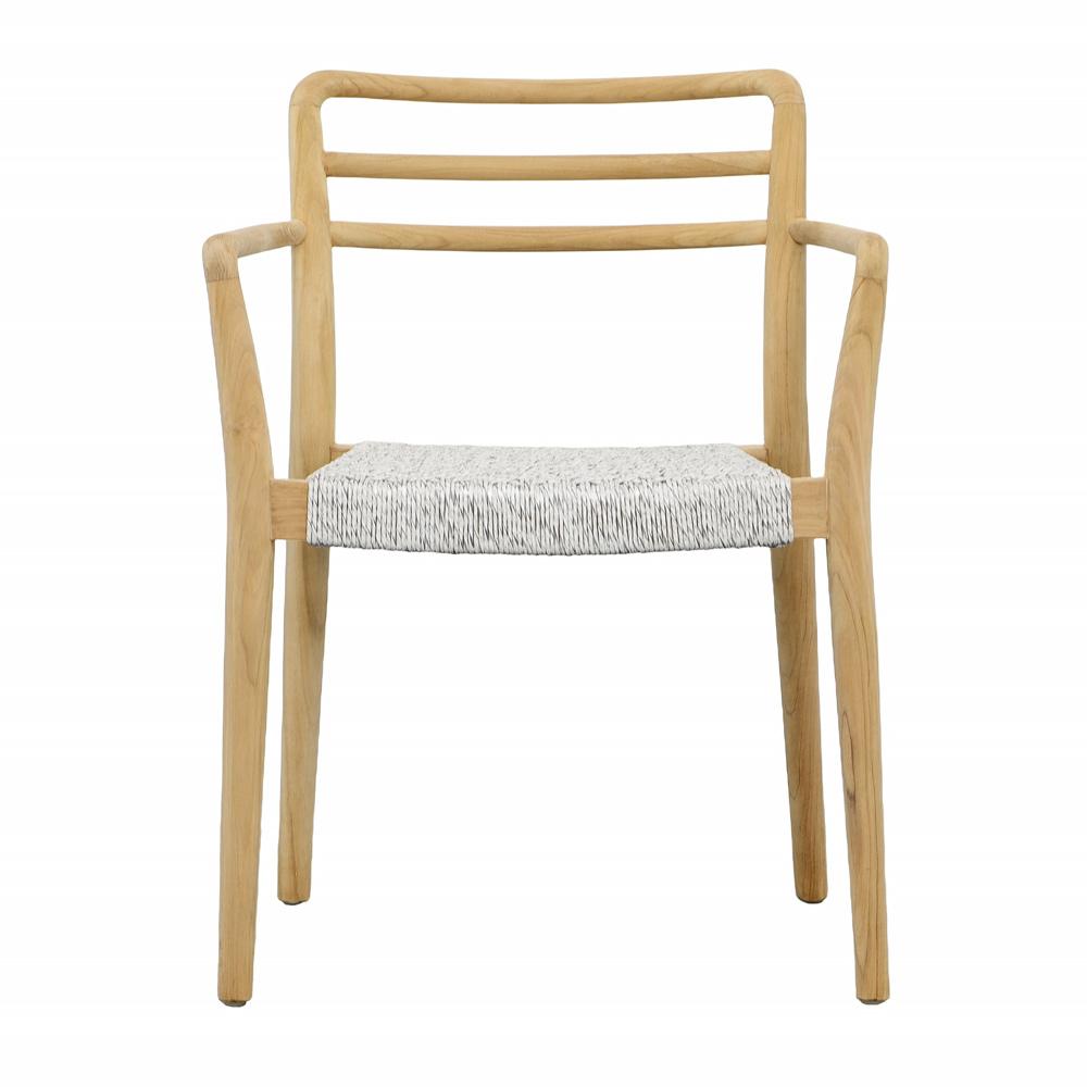 Henry & Mason - Gia Teak Wood Dining Chair with White Rope - DV7027 veiw 2