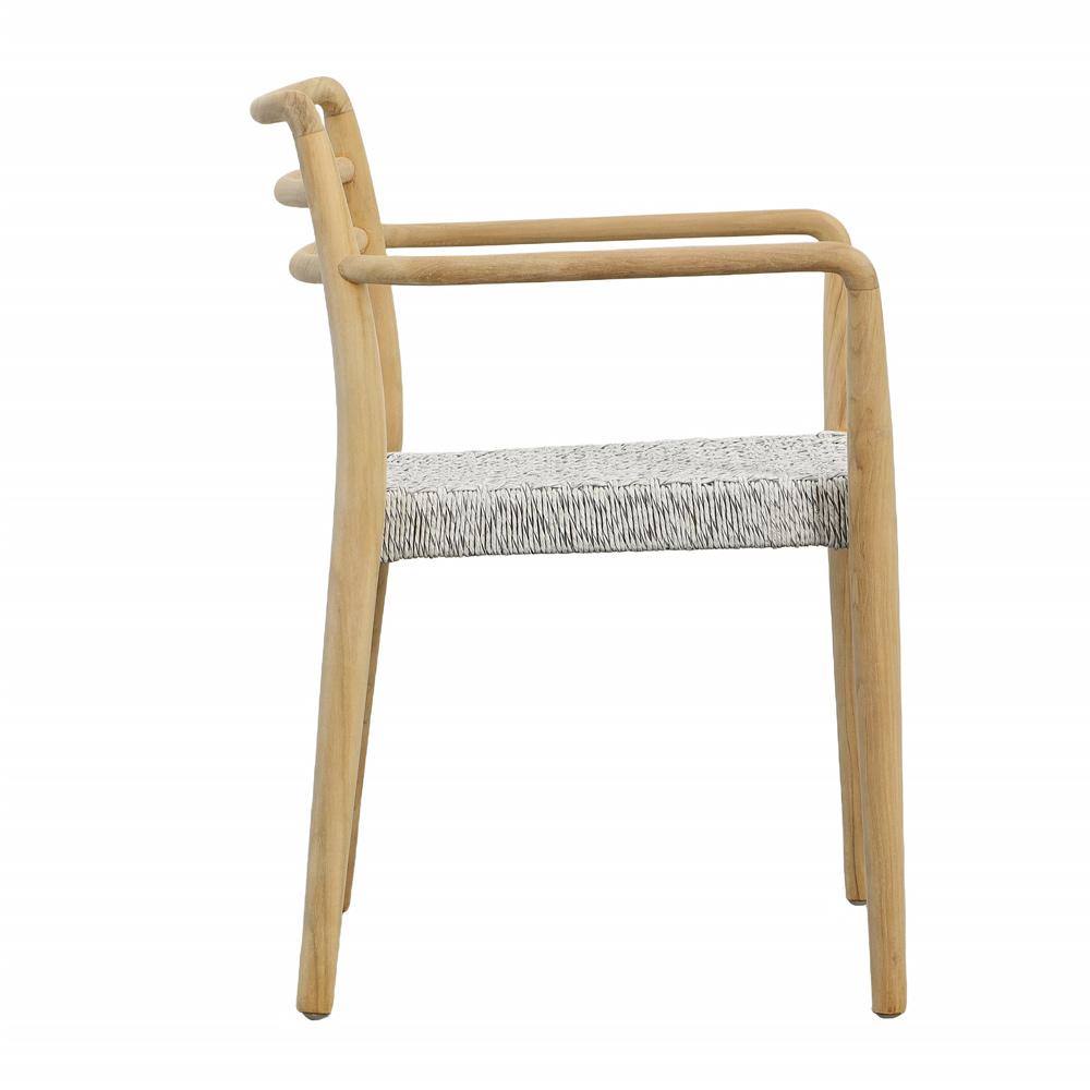 Henry & Mason - Gia Teak Wood Dining Chair with White Rope - DV7027 veiw 3