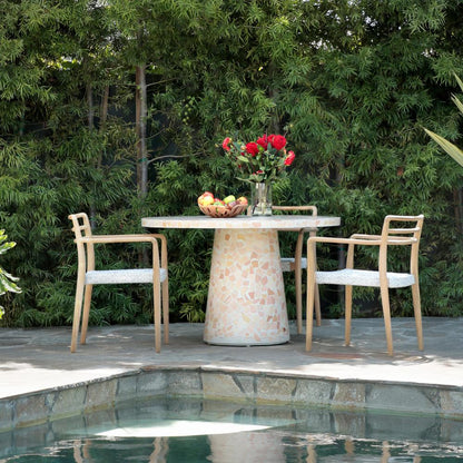 Henry & Mason - Gia Teak Wood Dining Chair with White Rope - DV7027 veiw 5