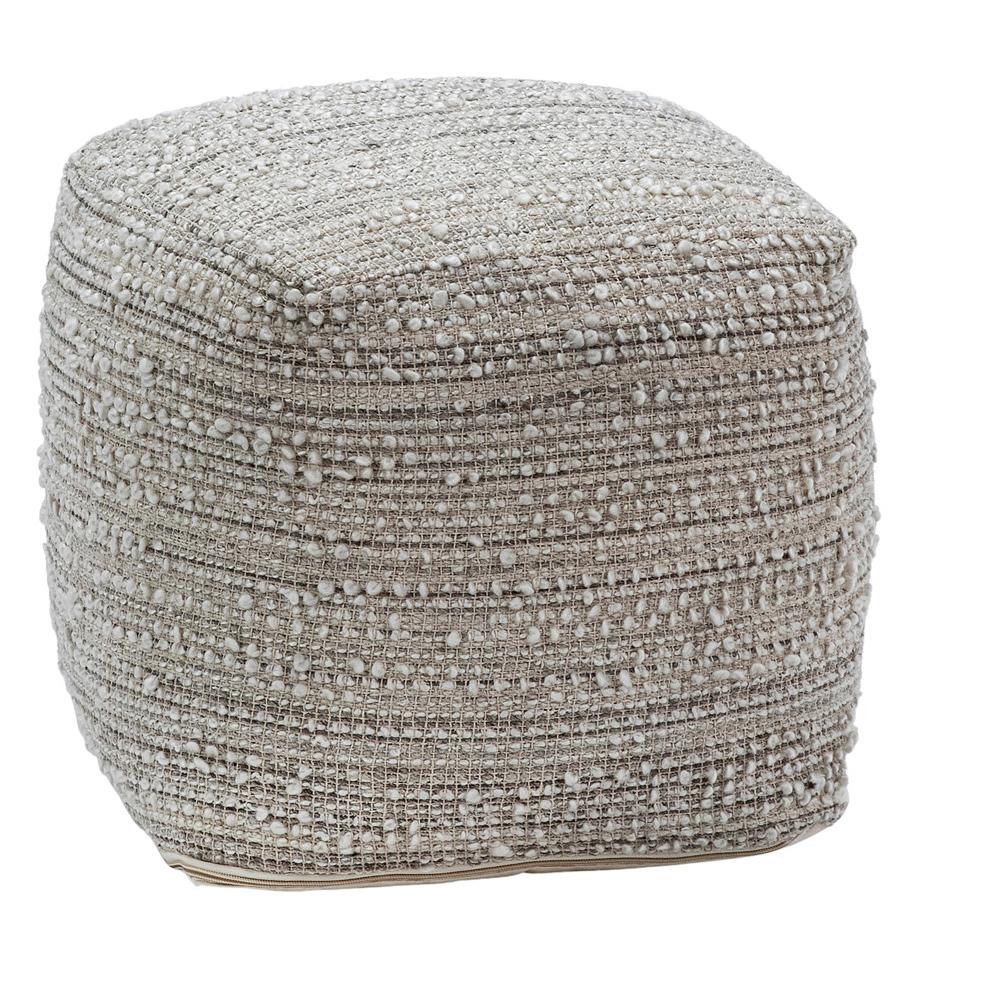 Henry & Mason - Gladlove Handwoven Natural Tones Pouf - DV7561 veiw 1