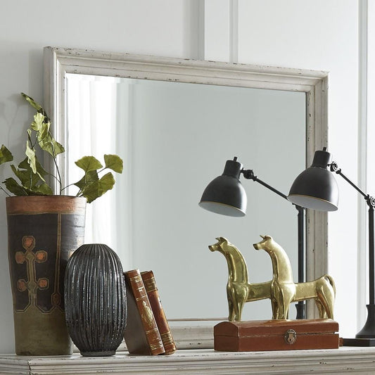 Henry & Mason - Grand Basin Mirror in Whitestone with Heavy Distressing - AFA02461 view 1