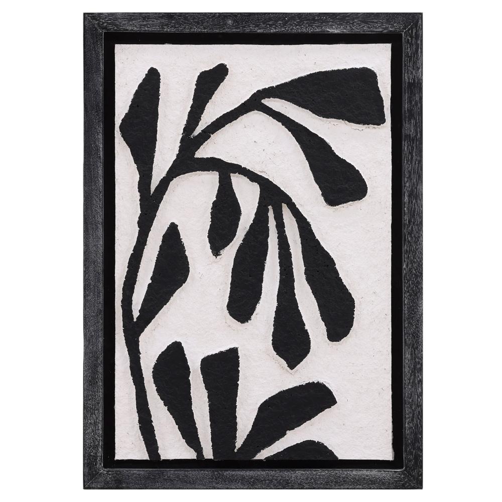 Henry & Mason - Grande 3-D Textured Acrylic Art in Black Wood Float Frame - DV7920 veiw 1