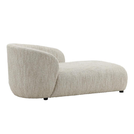 Henry & Mason - Gregor Solid Hardwood Chaise in Beige Textured Boucle Fabric - DV7368 veiw 1