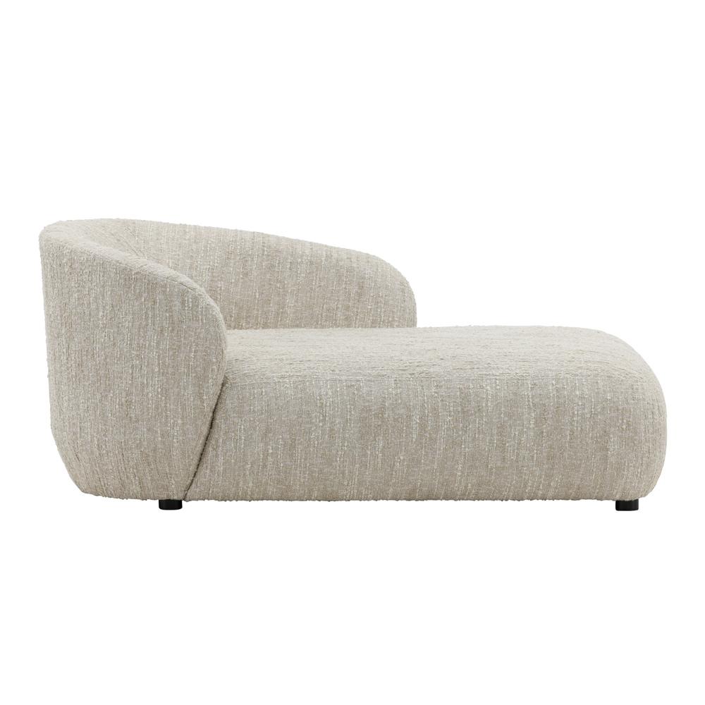 Henry & Mason - Gregor Solid Hardwood Chaise in Beige Textured Boucle Fabric - DV7368 veiw 2