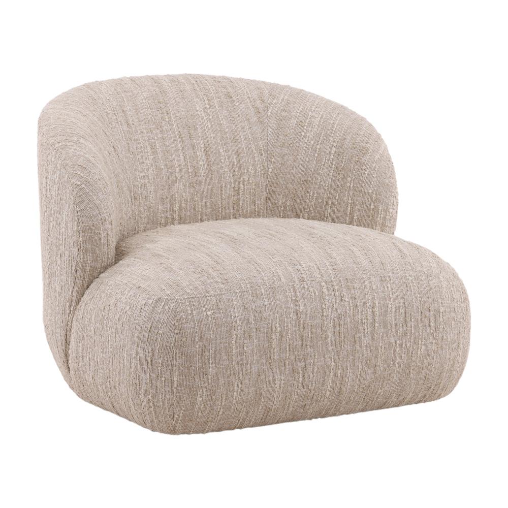 Henry & Mason - Gregor Solid Hardwood Swivel Chair in Beige Textured Boucle Fabric - DV7369 veiw 1