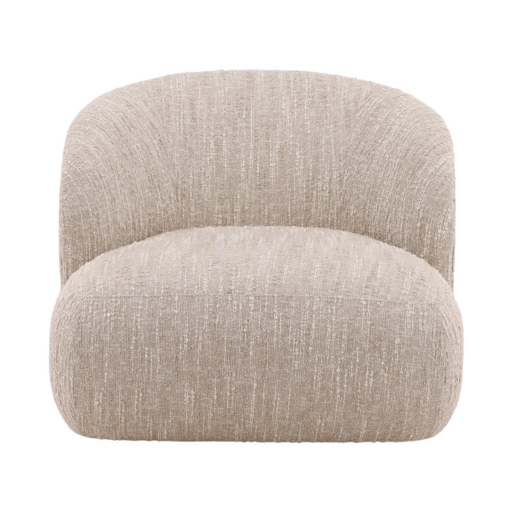 Henry & Mason - Gregor Solid Hardwood Swivel Chair in Beige Textured Boucle Fabric - DV7369 veiw 2