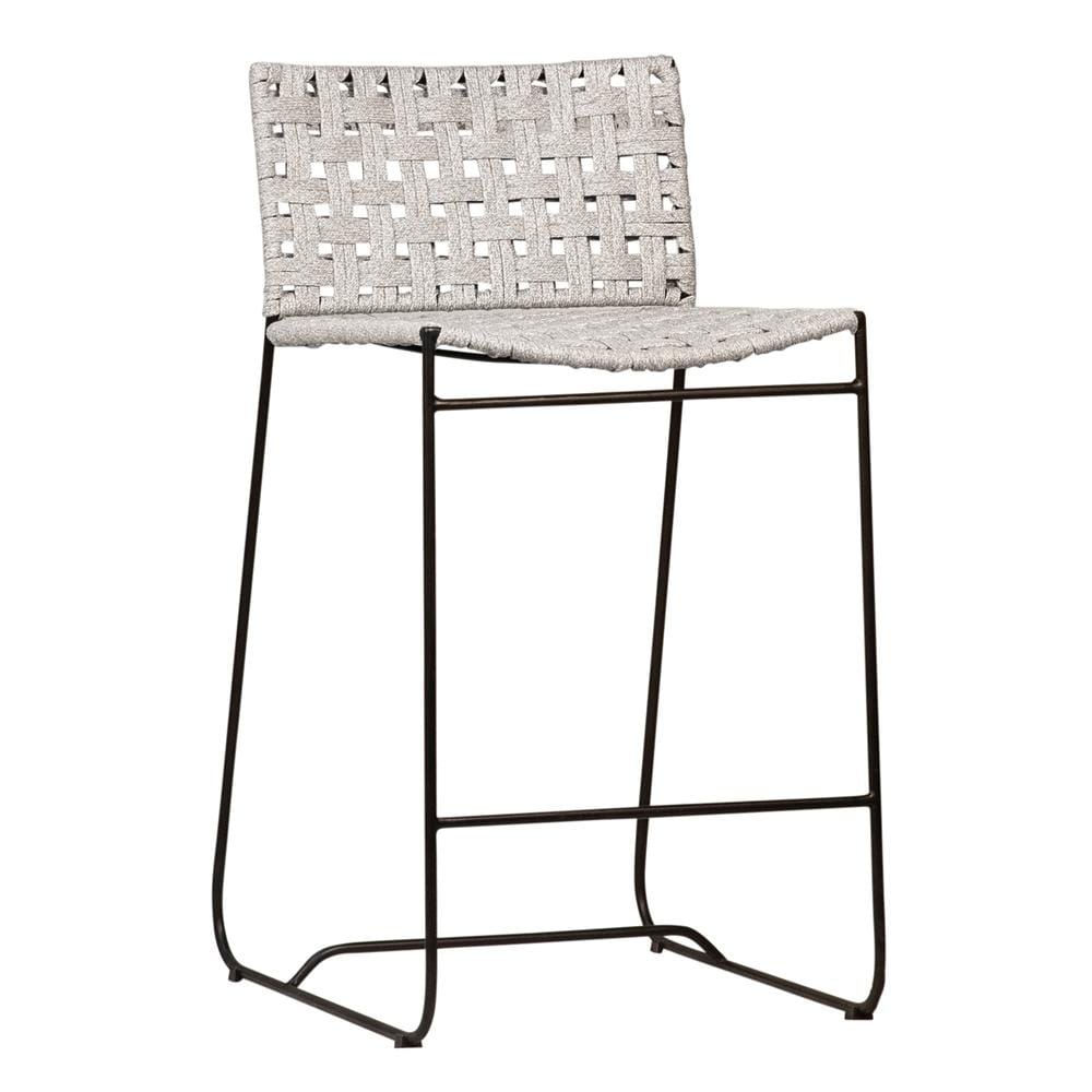 Henry & Mason - Griffen Black Powder Coated Aluminum Outdoor Counter Stool - DV7237 veiw 1