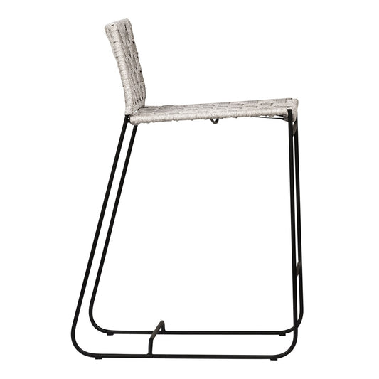 Henry & Mason - Griffen Black Powder Coated Aluminum Outdoor Counter Stool - DV7237 veiw 2