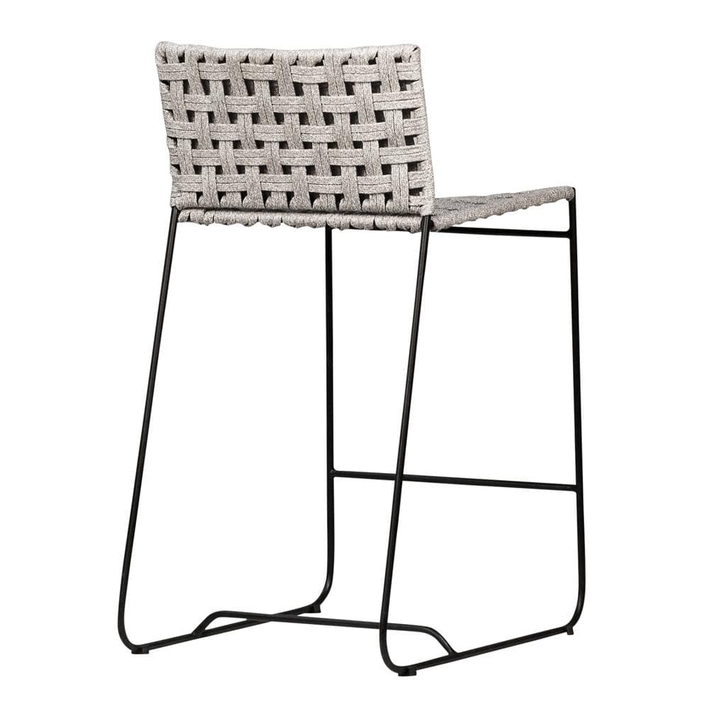 Henry & Mason - Griffen Black Powder Coated Aluminum Outdoor Counter Stool - DV7237 veiw 3