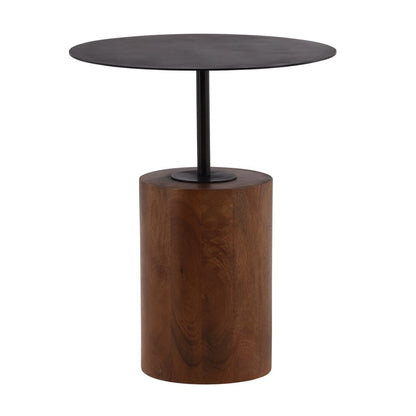 Henry & Mason - Guthrie Brown Mango Wood and Black Iron Side Table - DV7486 veiw 1