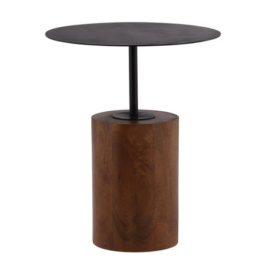 Henry & Mason - Guthrie Brown Mango Wood and Black Iron Side Table - DV7486 veiw 1