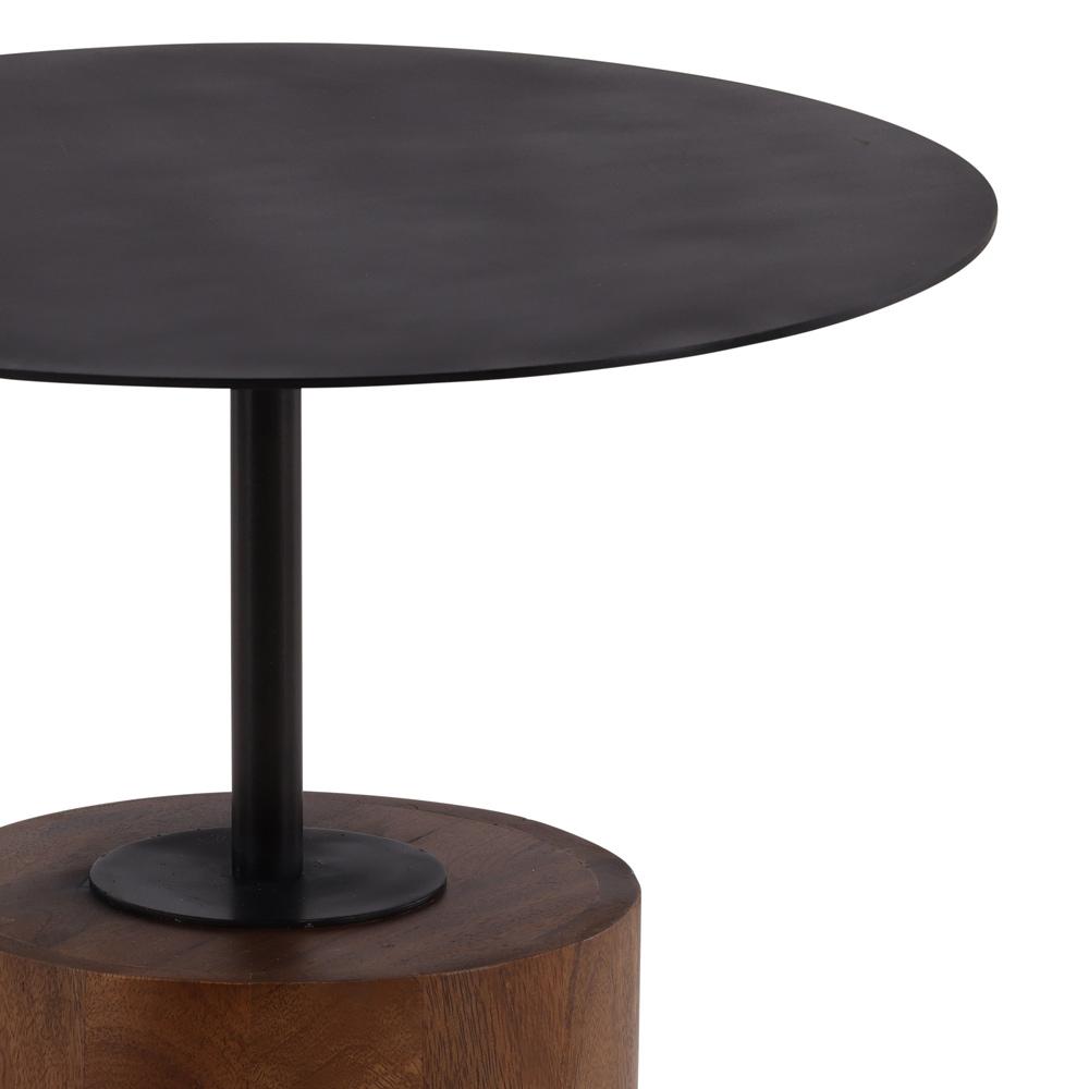Henry & Mason - Guthrie Brown Mango Wood and Black Iron Side Table - DV7486 veiw 2