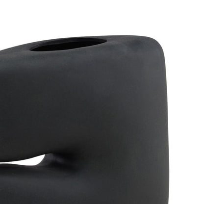 Henry & Mason - Harisha 17in Black Terracotta Vase - DV7423 veiw 4