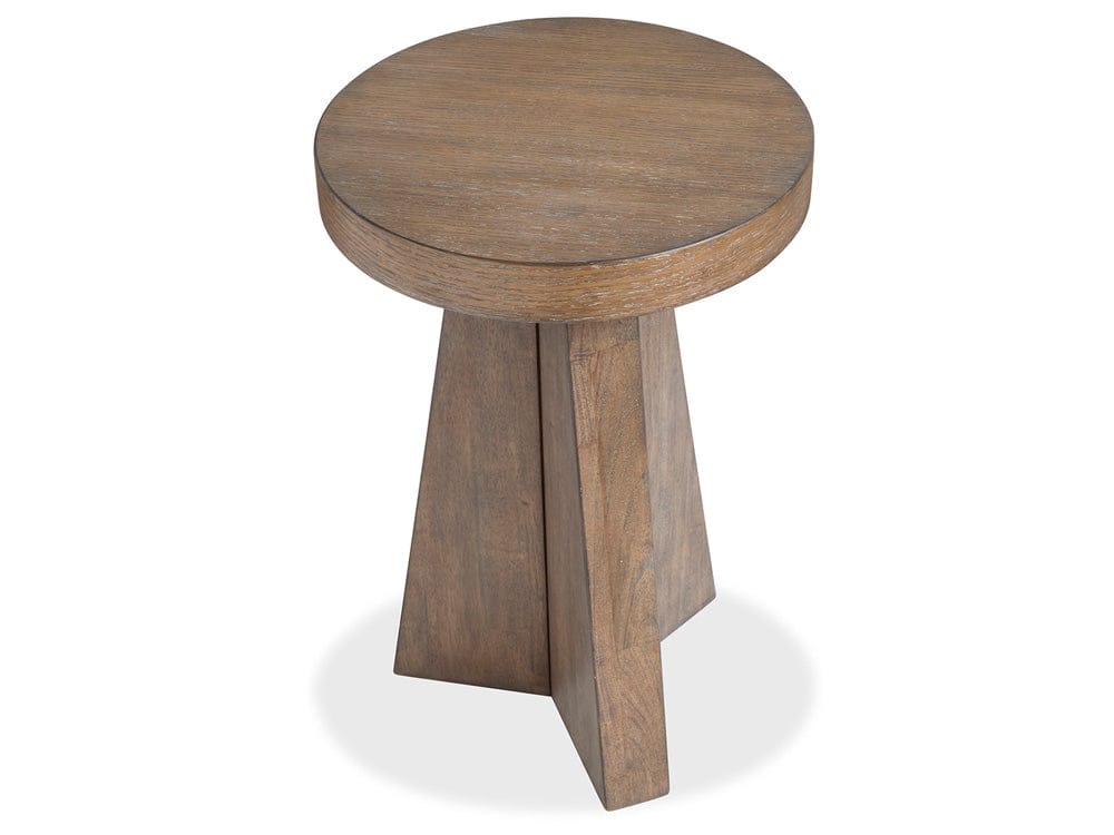 Henry & Mason  -  Harringside Antique Wheat Round Accent End Table  - AFA01052 view 3