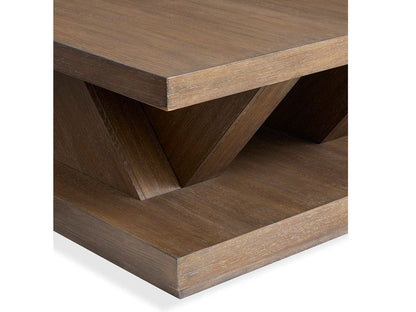 Henry & Mason  -  Harringside Antique Wheat Square Cocktail Table With Casters  - AFA01053 view 6