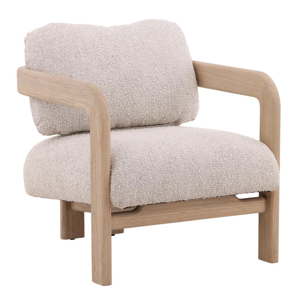 Henry & Mason - Harvey Light Natural Mindi Wood Occasional Chair with Cream Basketweave Fabric - DV7093 veiw 1