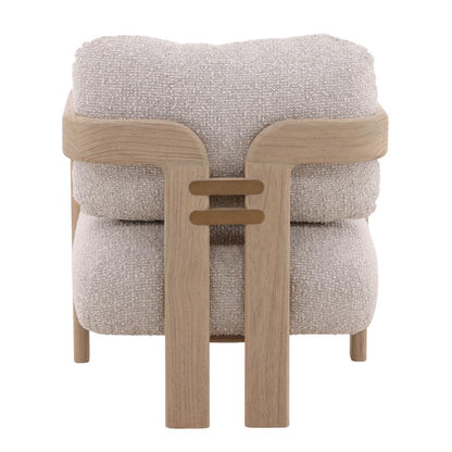 Henry & Mason - Harvey Light Natural Mindi Wood Occasional Chair with Cream Basketweave Fabric - DV7093 veiw 4