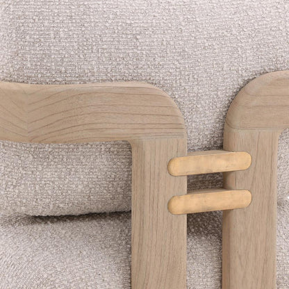 Henry & Mason - Harvey Light Natural Mindi Wood Occasional Chair with Cream Basketweave Fabric - DV7093 veiw 5