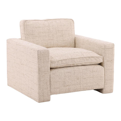 Henry & Mason - Hashte Hardwood Feather and Fiber Filled Occasional Chair In Fog Tweed - DV7413 veiw 1