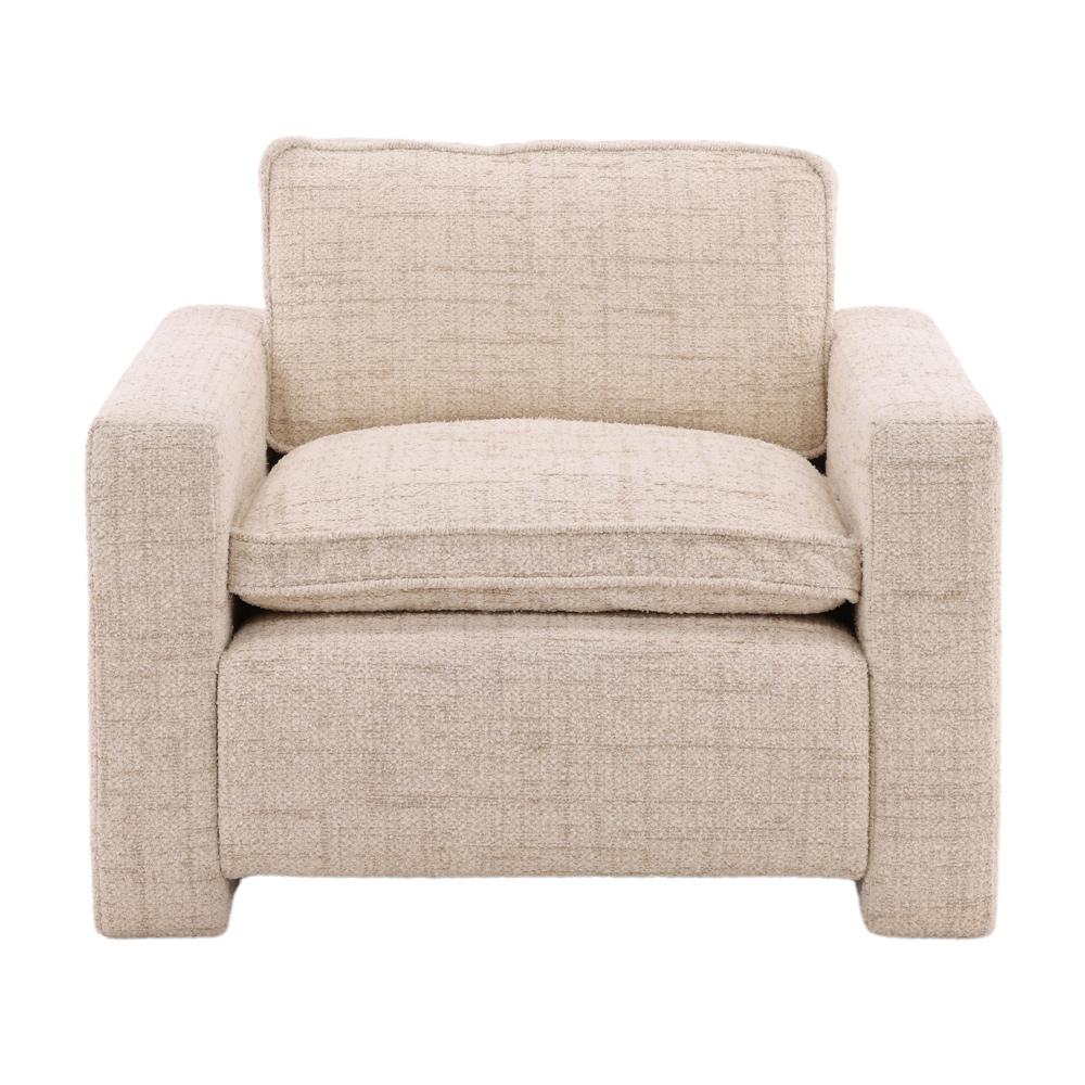 Henry & Mason - Hashte Hardwood Feather and Fiber Filled Occasional Chair In Fog Tweed - DV7413 veiw 2