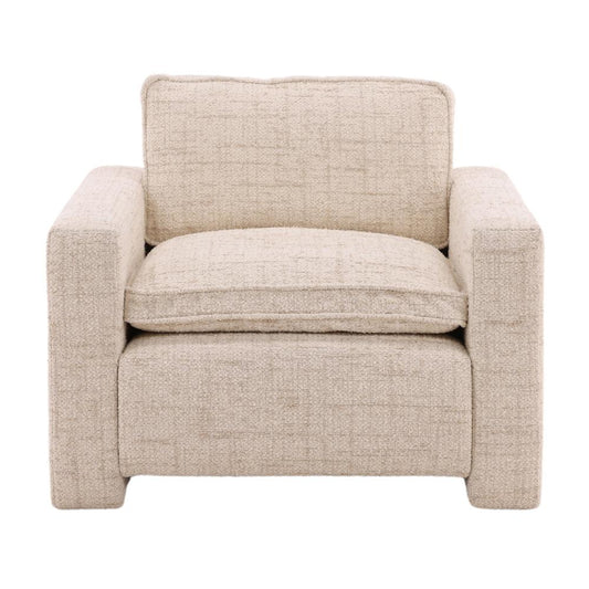 Henry & Mason - Hashte Hardwood Feather and Fiber Filled Occasional Chair In Fog Tweed - DV7413 veiw 2