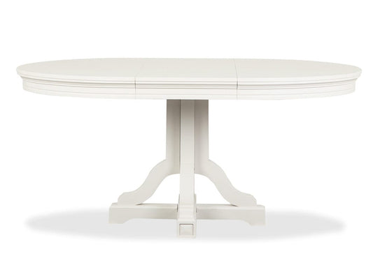Henry & Mason  -  Havenwood Egg Shell White Extendable 48" Round Dining Table  - AFA01339 view 1