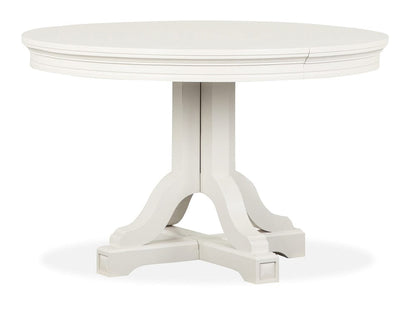 Henry & Mason  -  Havenwood Egg Shell White Extendable 48" Round Dining Table  - AFA01339 view 3