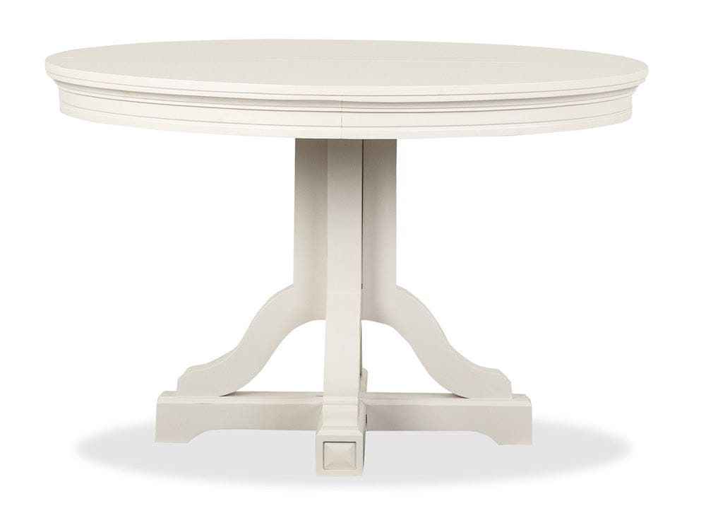 Henry & Mason  -  Havenwood Egg Shell White Extendable 48" Round Dining Table  - AFA01339 view 5