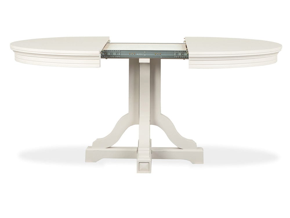 Henry & Mason  -  Havenwood Egg Shell White Extendable 48" Round Dining Table  - AFA01339 view 8