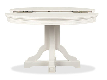 Henry & Mason  -  Havenwood Egg Shell White Extendable 48" Round Dining Table  - AFA01339 view 11