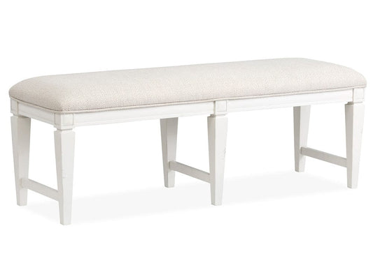 Henry & Mason  -  Havenwood Egg Shell White Upholstered Bench  - AFA01341 view 1