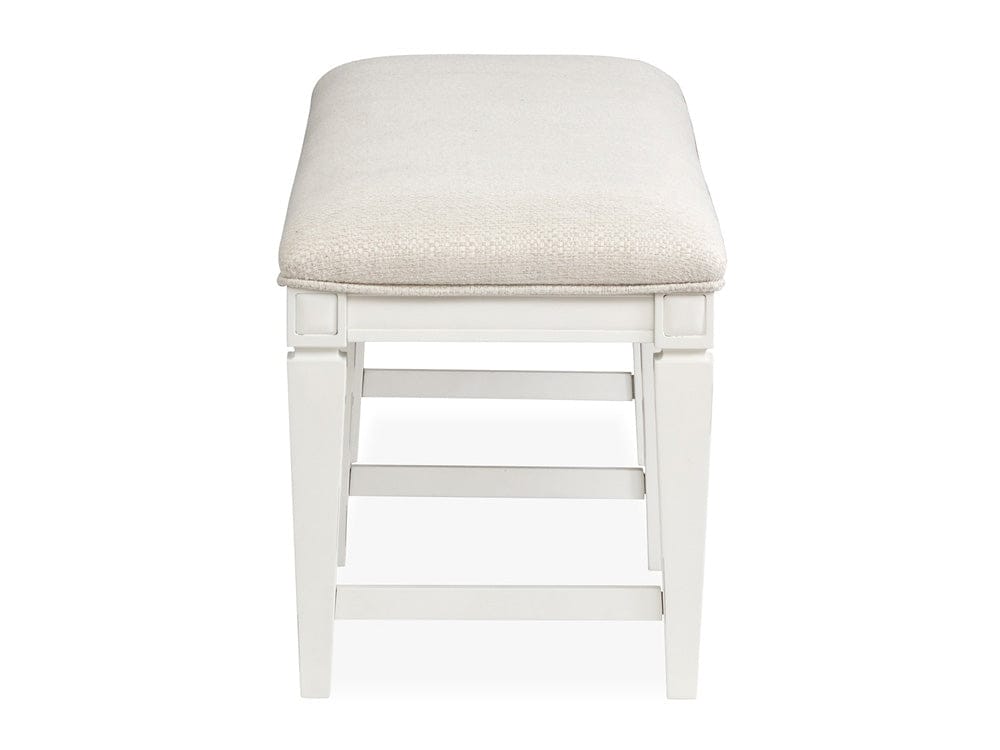 Henry & Mason  -  Havenwood Egg Shell White Upholstered Bench  - AFA01341 view 3