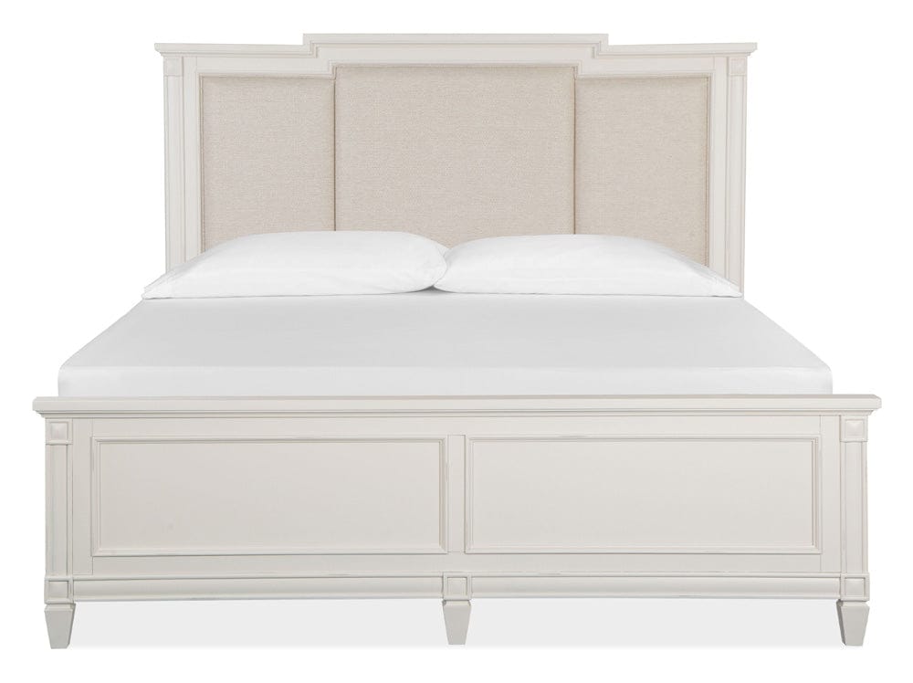 Henry & Mason  -  Havenwood Egg Shell White With Slight Rub Through California King Panel Upholstered Bed  - AFA01346 view 2