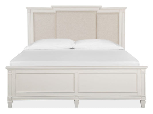 Henry & Mason  -  Havenwood Egg Shell White With Slight Rub Through California King Panel Upholstered Bed  - AFA01346 view 2